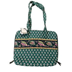 NWT RARE Vintage Retired Greenfield Green Vera Bradley 110 Travel Tote Bag